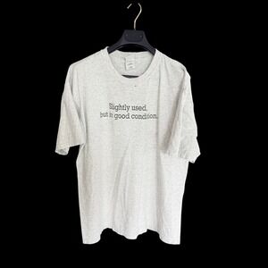 90's Humor Older Man XL Gray Graphic T-Shirt Distressed